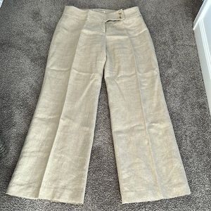 Michael Kors 100% Linen wide leg trouser